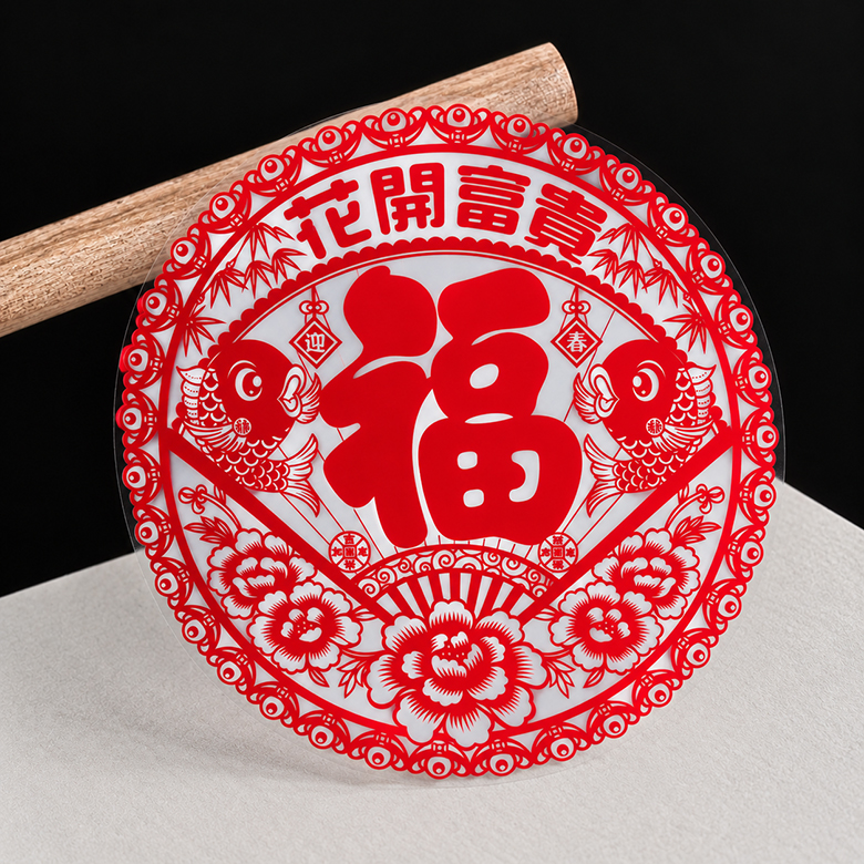 印白模切静电贴定制店铺玻璃促销海报汽车玻璃贴节日窗花